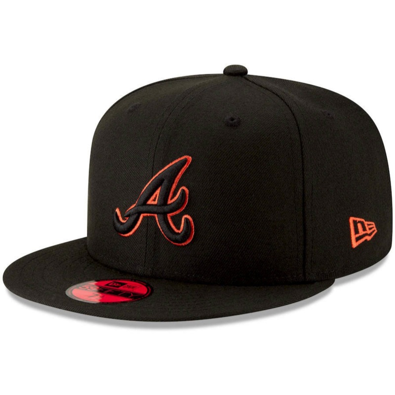 New Era Atlanta Braves Black Infrared Neon Pop 59FIFTY Fitted Hat