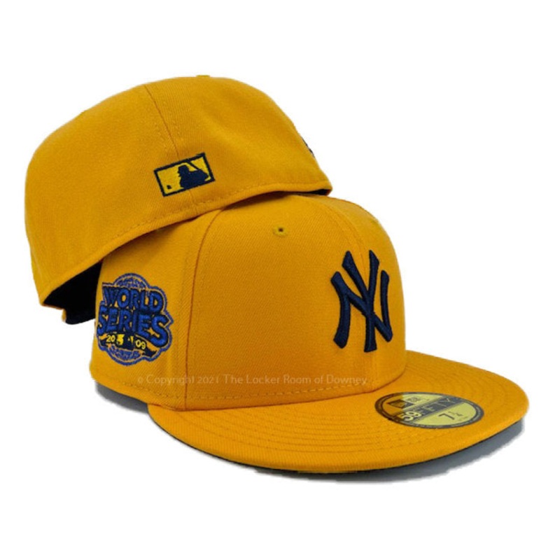 New Era New York Yankees Gold 2009 World Series Navy Undervisor 59FIFTY Fitted Hat