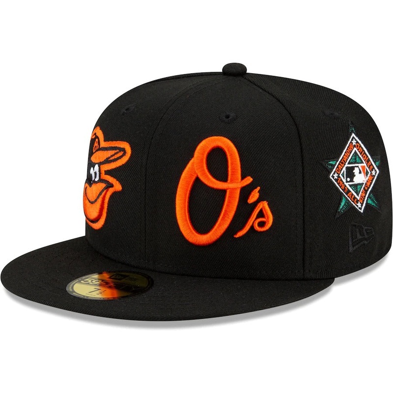 New Era Baltimore Orioles Black Patch Pride 59FIFTY Fitted Hat
