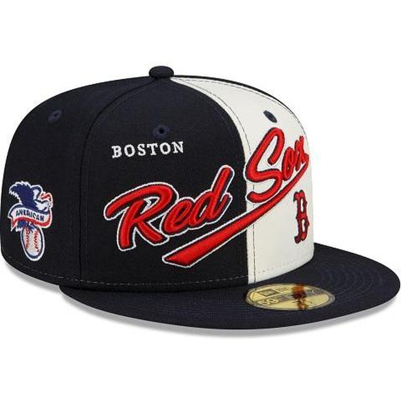New Era Boston Red Sox Split Front 59fifty Fitted Hat