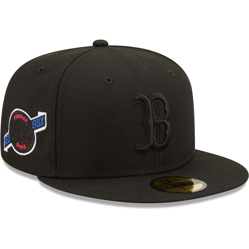 New Era Boston Red Sox Black Fenway Park Splatter 59FIFTY Fitted Hat