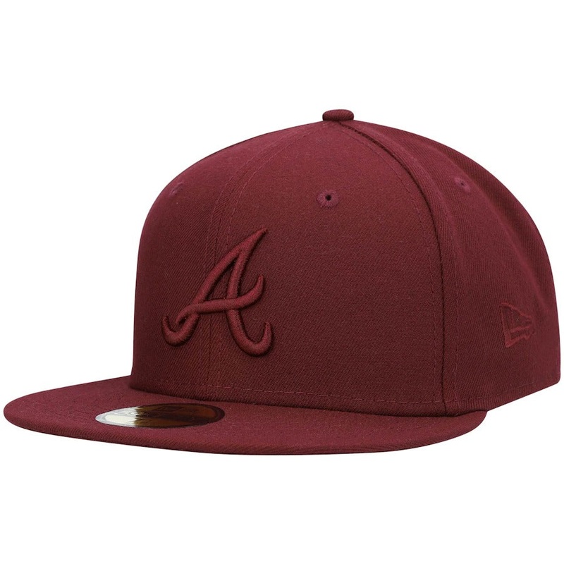 New Era Atlanta Braves Maroon Oxblood Tonal 59FIFTY Fitted Hat