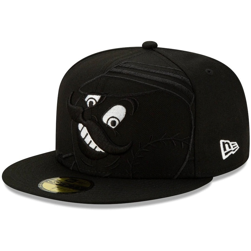 New Era Black Cincinnati Reds Monochrome Logo Elements 59FIFTY Fitted Hat
