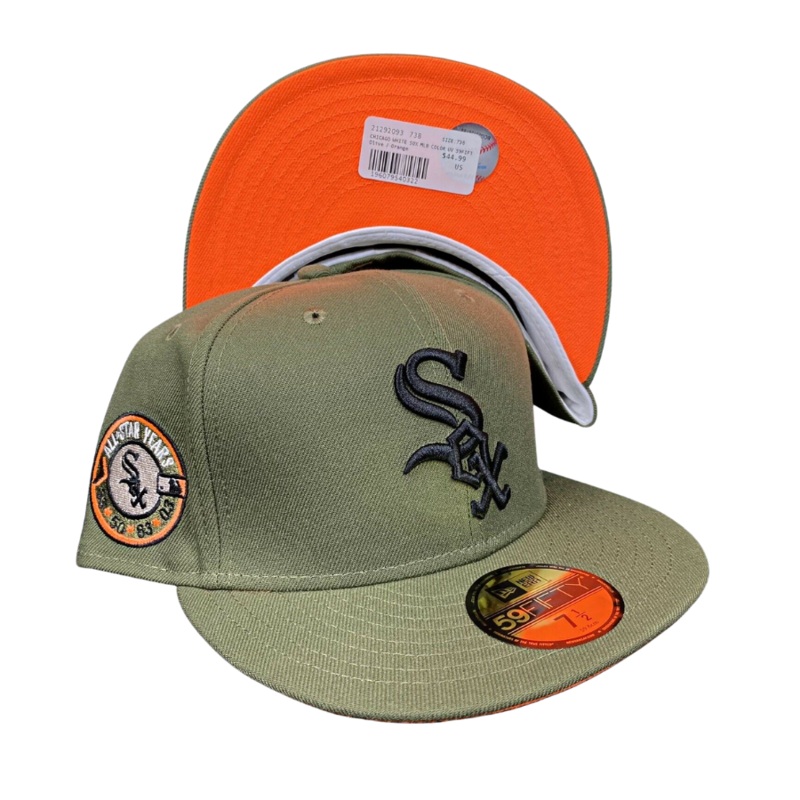 New Era Chicago White Sox Hunter Green All-Star Years Orange Undervisor 59FIFTY Fitted Hat
