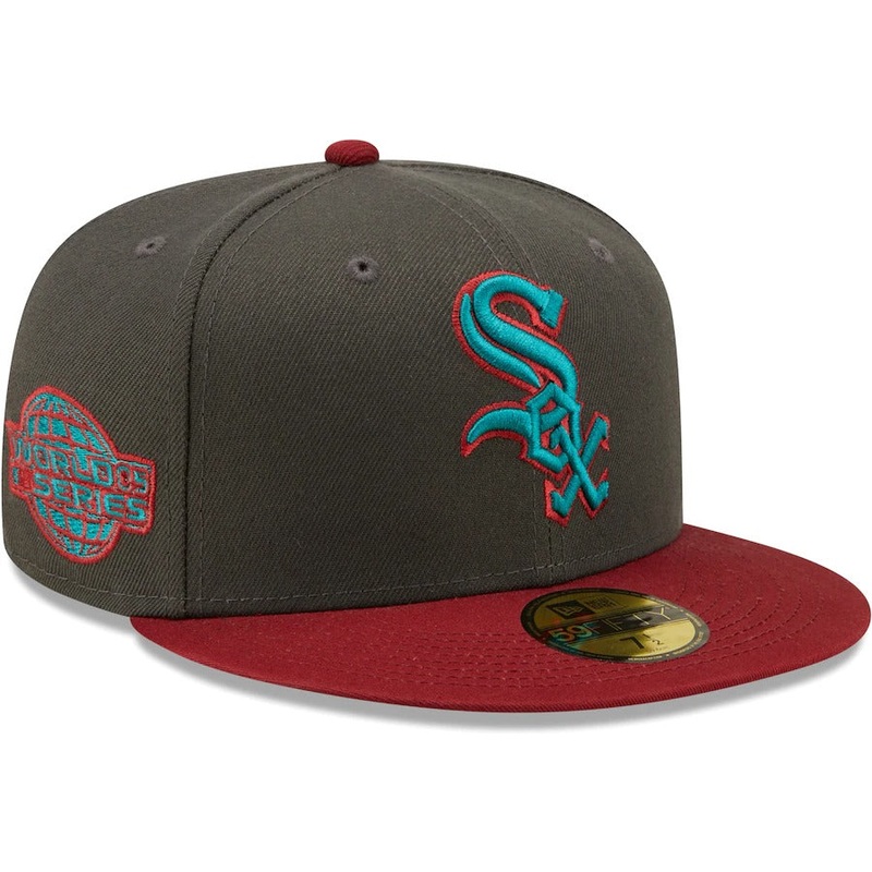 New Era Chicago White Sox Graphite/Cardinal 2005 World Series Titlewave 59FIFTY Fitted Hat