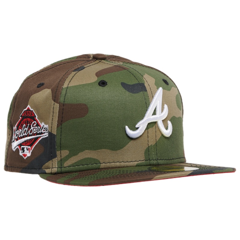 New Era Atlanta Braves Camouflage 1995 World Series Red Undervisor 59FIFTY Fitted Hat