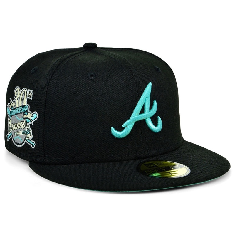 New Era x Lids HD Atlanta Braves Black/Mint 2022 59FIFTY Fitted Cap