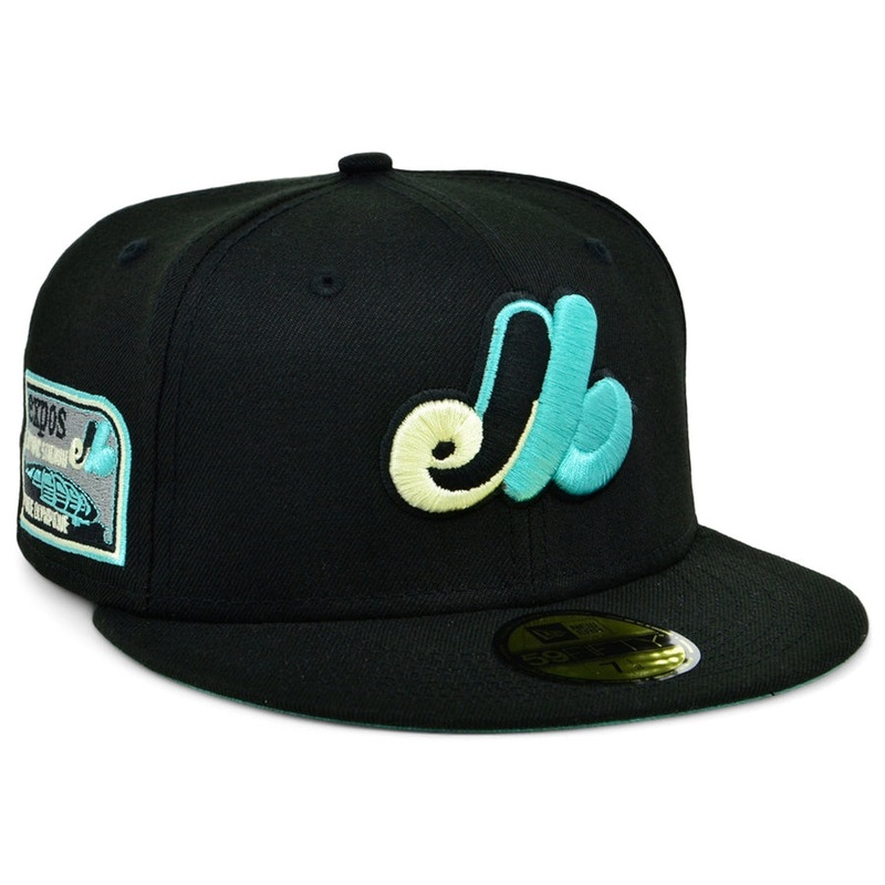 New Era x Lids HD Montreal Expos Black/Mint 2022 59FIFTY Fitted Cap