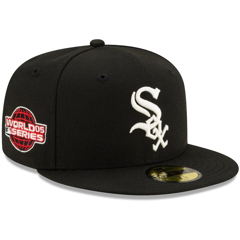 New Era Black Chicago White Sox Authentic Collection 2005 World Series Replica Floral Undervisor 59FIFTY Fitted Hat