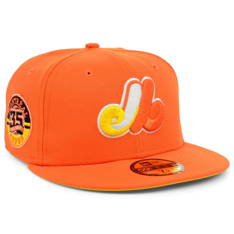New Era x Lids HD  Montreal Expos 2022 Candy Corn 59FIFTY Fitted Cap