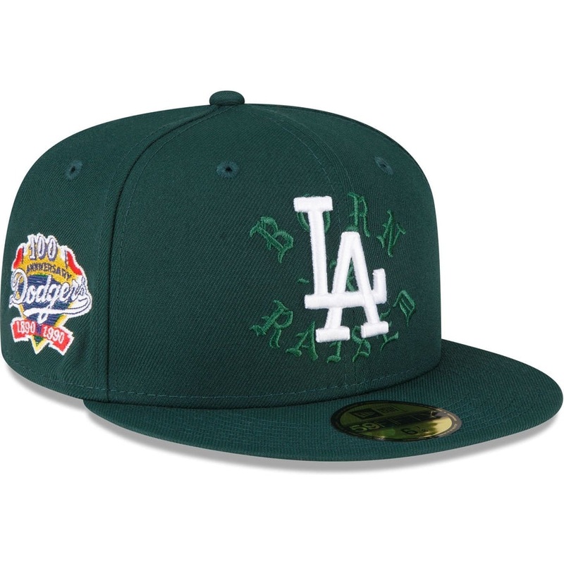 New Era Born X Raised Los Angeles Dodgers 100 Anniversary Green 2023 59FIFTY Fitted Hat