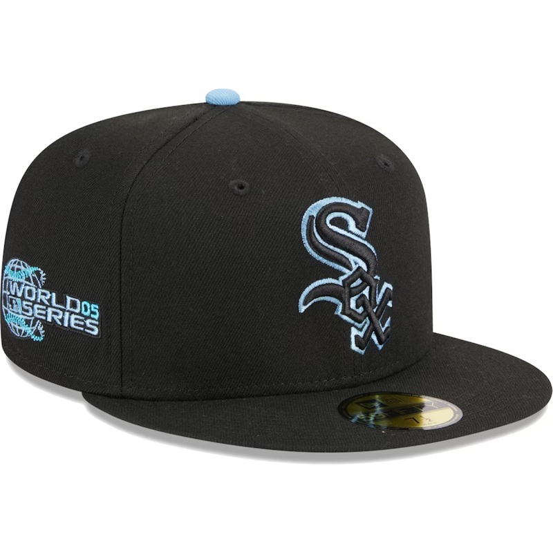 New Era Chicago White Sox Black/Baby Blue Pastel Undervisor 2023 59FIFTY Fitted Hat