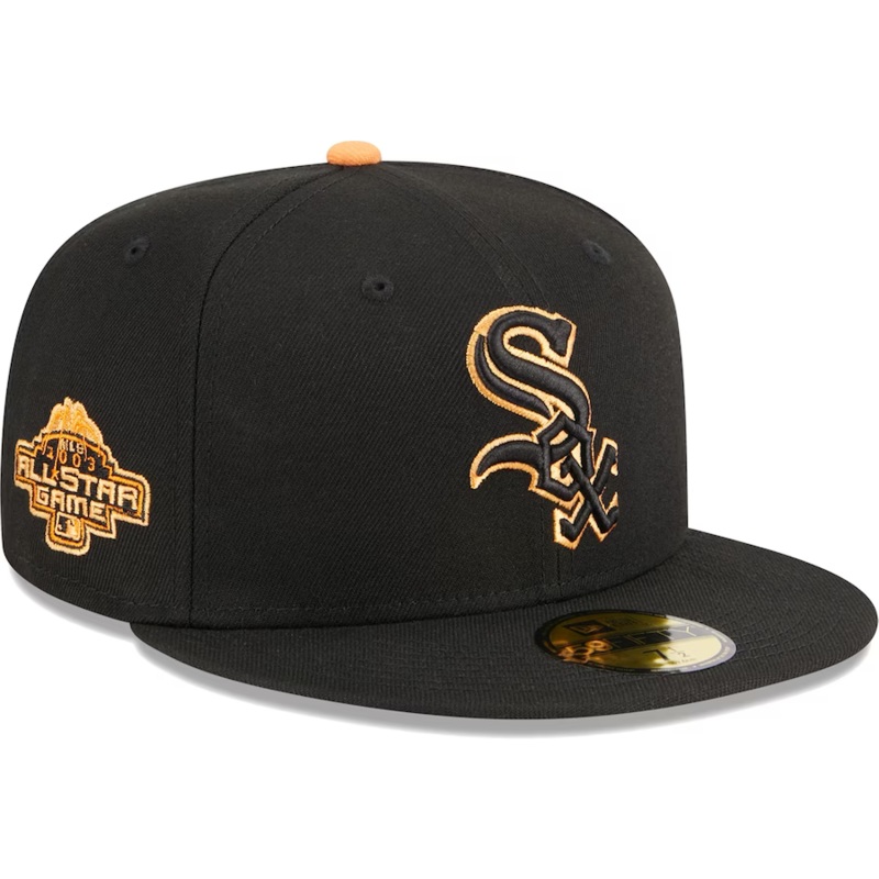 New Era Chicago White Sox Black/Orange Pastel Undervisor 2023 59FIFTY Fitted Hat