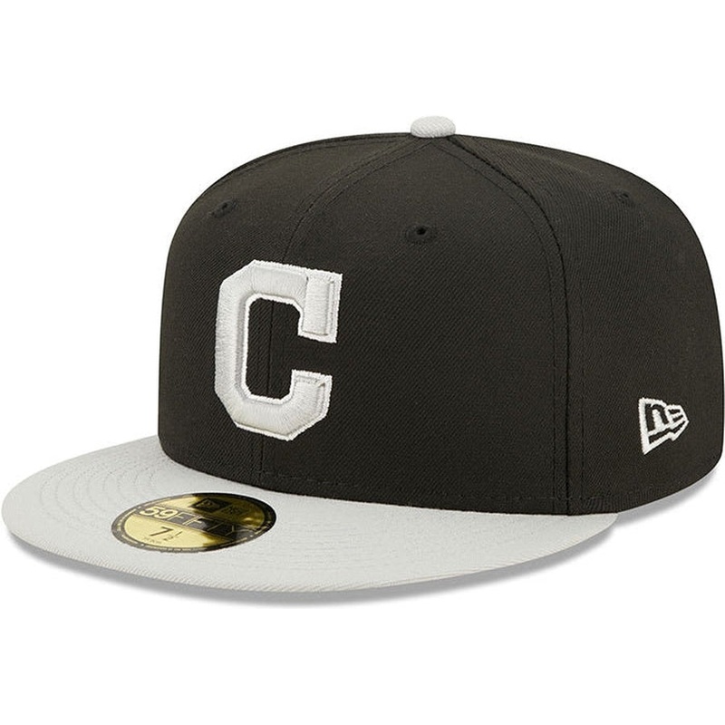 New Era Cleveland Guardians Black/Gray Two-Tone Color Pack 59FIFTY Fitted Hat