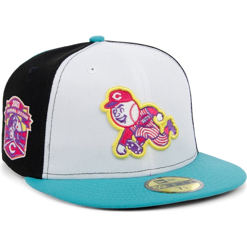 New Era x Lids HD  Cincinnati Reds Sugar Skull Pinwheel 2022 59FIFTY Fitted Cap