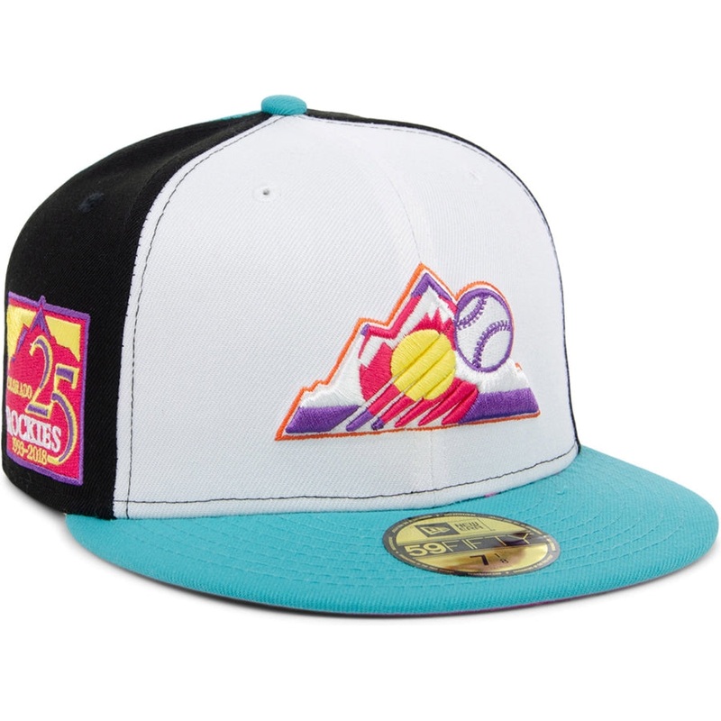 New Era x Lids HD  Colorado Rockies Sugar Skull Pinwheel 2022 59FIFTY Fitted Cap