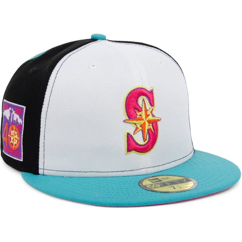 New Era x Lids HD  Seattle Mariners Sugar Skull Pinwheel 2022 59FIFTY Fitted Cap