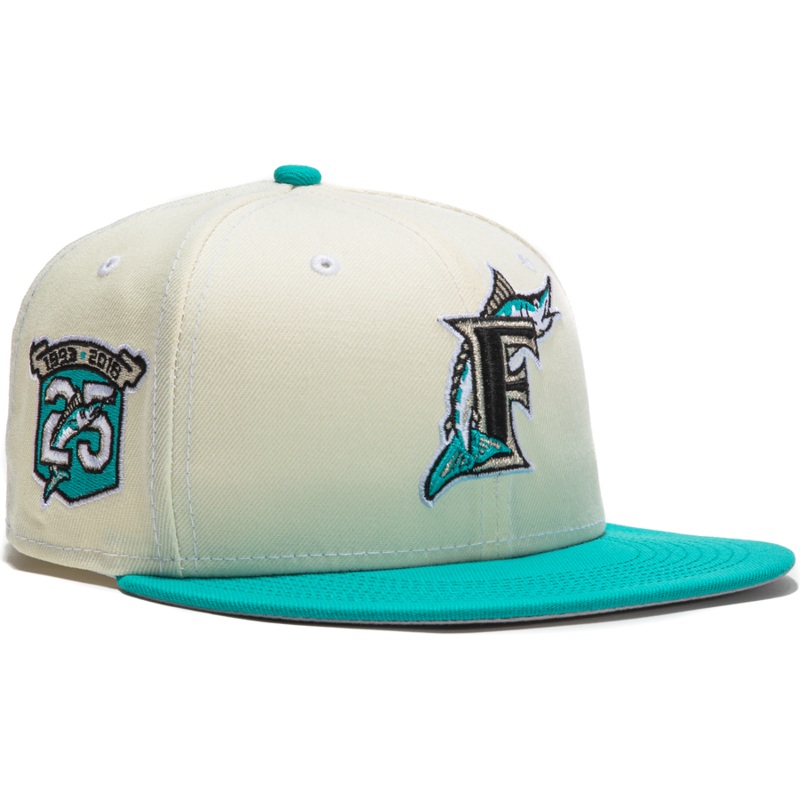 New Era  Miami Marlins White Dome 25th Anniversary 59FIFTY Fitted Hat
