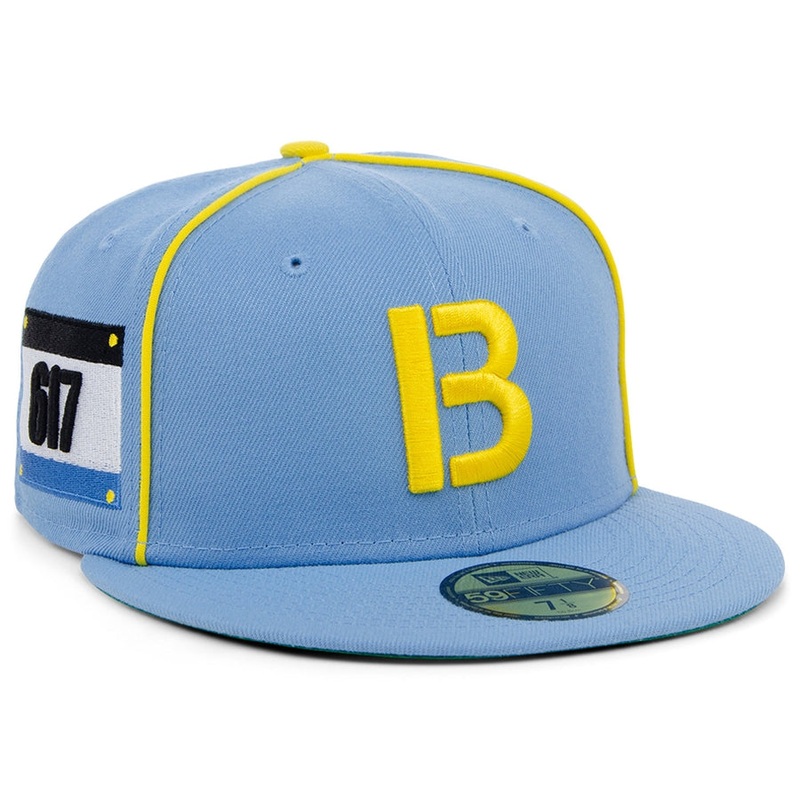 New Era x Lids HD  Boston Red Sox Powder Blue Pipe 2022 59FIFTY Fitted Cap