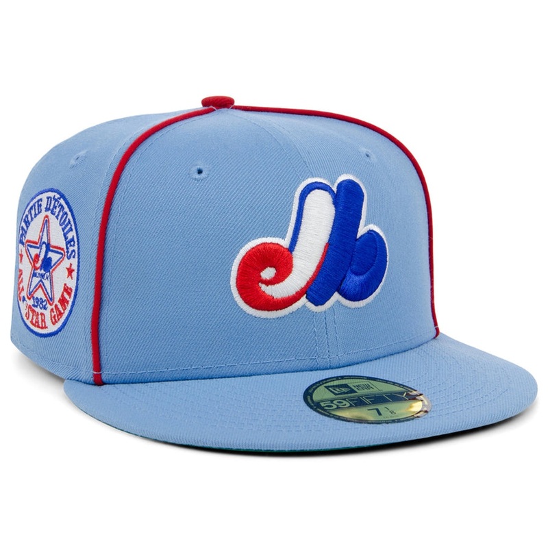 New Era x Lids HD  Montreal Expos Powder Blue Pipe 2022 59FIFTY Fitted Cap