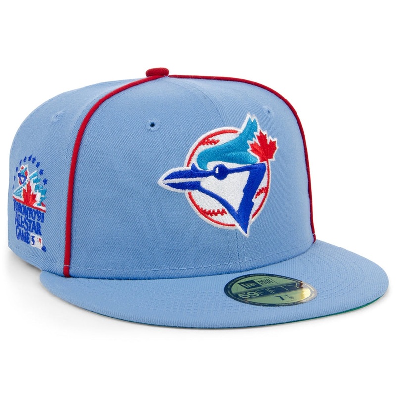 New Era x Lids HD  Toronto Blue Jays Powder Blue Pipe 2022 59FIFTY Fitted Cap