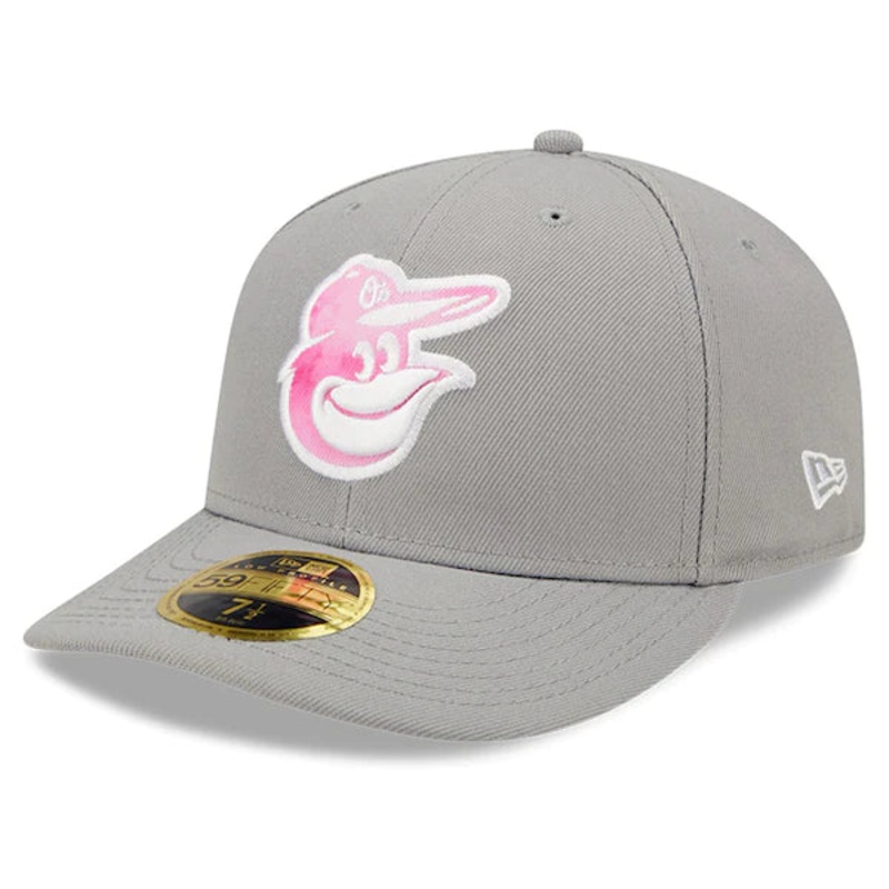 New Era Baltimore Orioles Gray 2022 Mother’s Day On-Field Low Profile 59FIFTY Fitted Hat