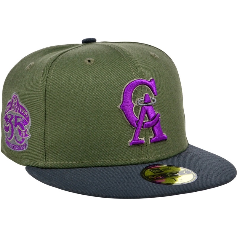 New Era x Lids HD  California Angels Mossy Haze 2022 59FIFTY Fitted Cap