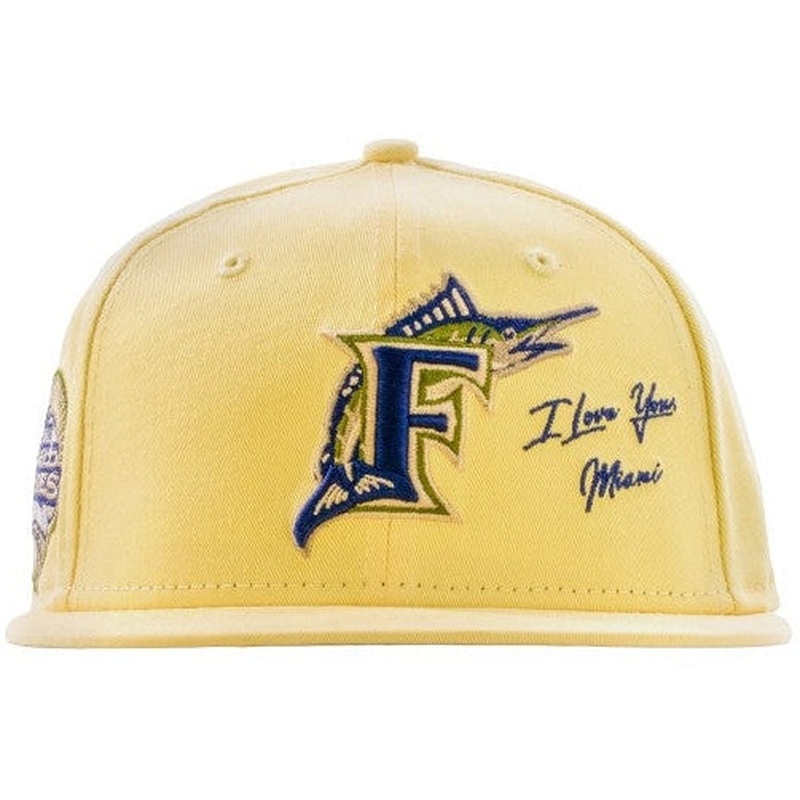 New Era x Shoe Palace Florida Marlins Canary Yellows 59FIFTY Fitted Cap