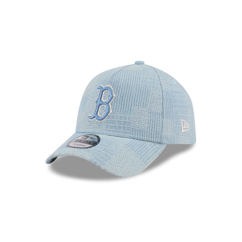 Boston Red Sox Logo Essentials Denim 9FORTY A-Frame Snapback Hat
