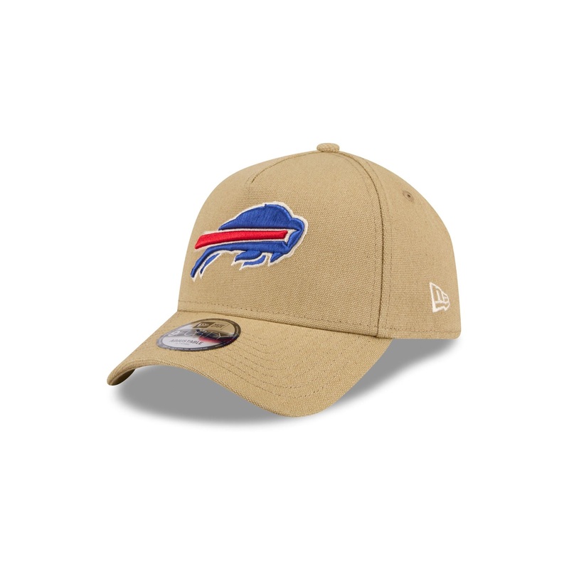 Buffalo Bills Logo Essentials Khaki 9FORTY A-Frame Snapback Hat