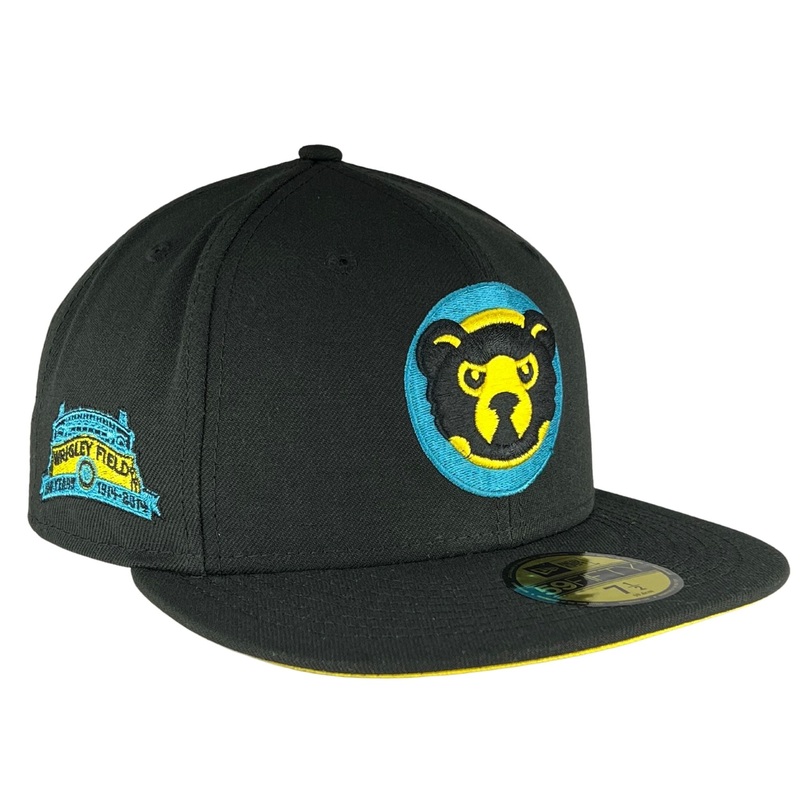 New Era Chicago Cubs Black/Yellow/Teal ‘Comic Book’ Inspired 59FIFTY Fitted Hat