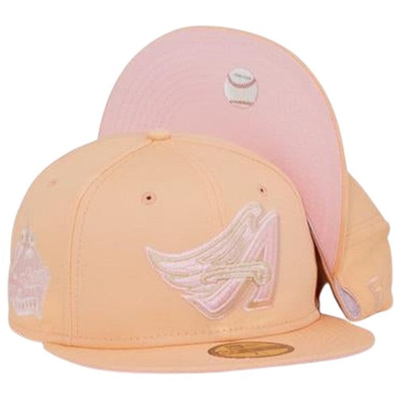 New Era Anaheim Angels “Peaches & Cream” Pink Under Brim 59FIFTY Fitted Hat