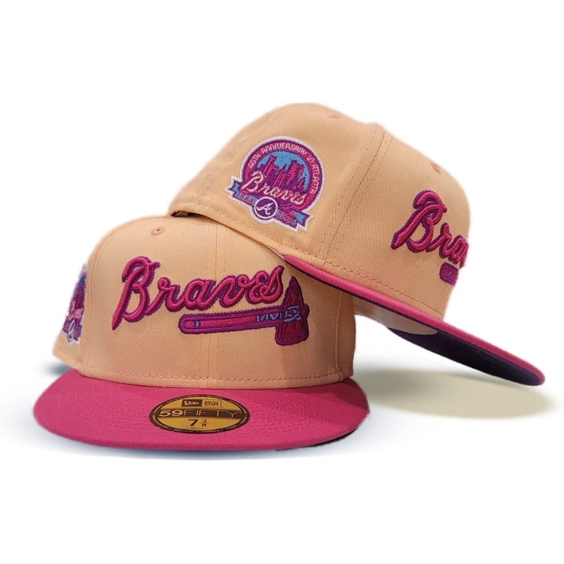 New Era Atlanta Braves Peach Fusion Pink 40th Anniversary 59FIFTY Fitted Hat