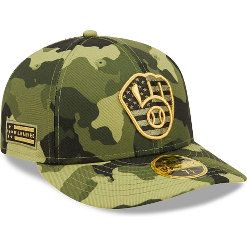 New Era  Milwaukee Brewers 2022 Armed Forces Day Low Profile 59FIFTY Fitted Hat