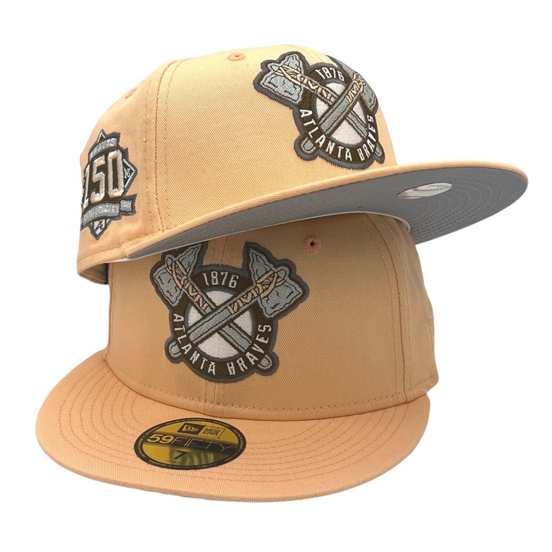 New Era Atlanta Braves Peach ‘Summer Pack’ 150th Anniversary 59FIFTY Fitted Hat