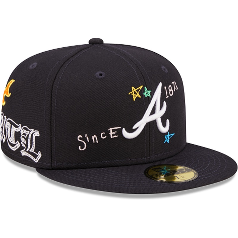 New Era  Atlanta Braves Scribble Collection 2022 59FIFTY Fitted Hat