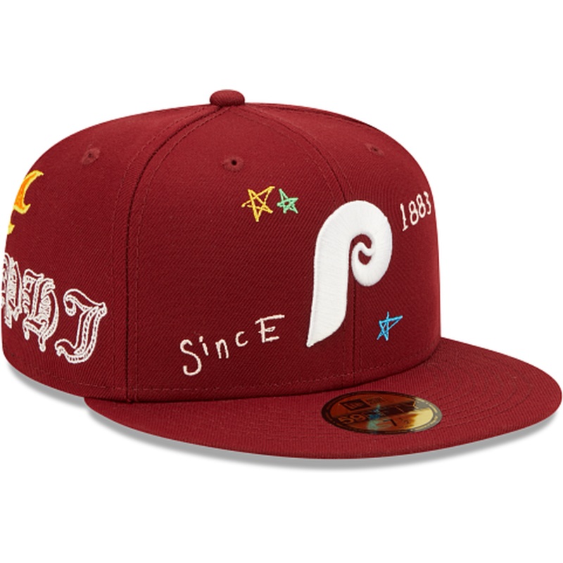New Era  Philadelphia Phillies Scribble Collection 2022 59FIFTY Fitted Hat