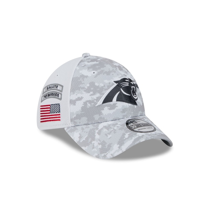 Carolina Panthers 2024 Salute to Service 39THIRTY Stretch Fit Hat
