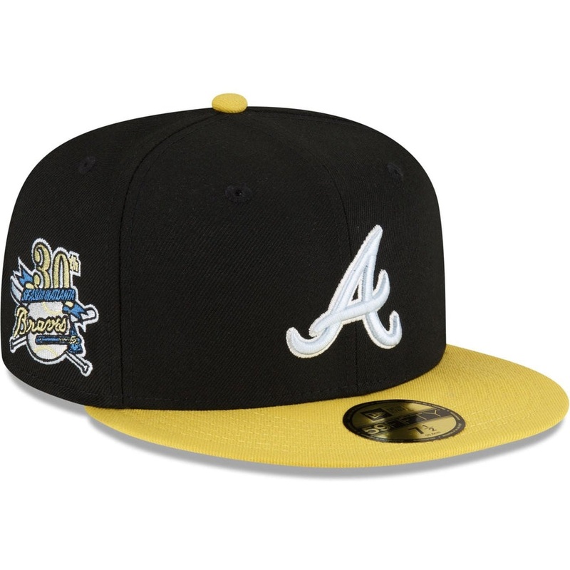 New Era Atlanta Braves Chartreuse Visor 2023 59FIFTY Fitted Hat