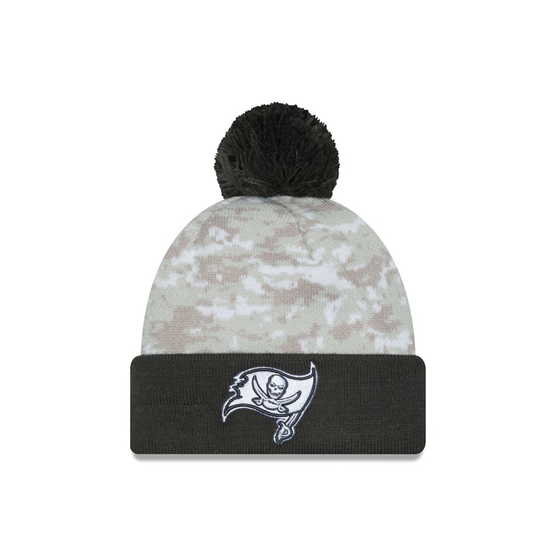 Tampa Bay Buccaneers 2024 Salute to Service Pom Knit Hat