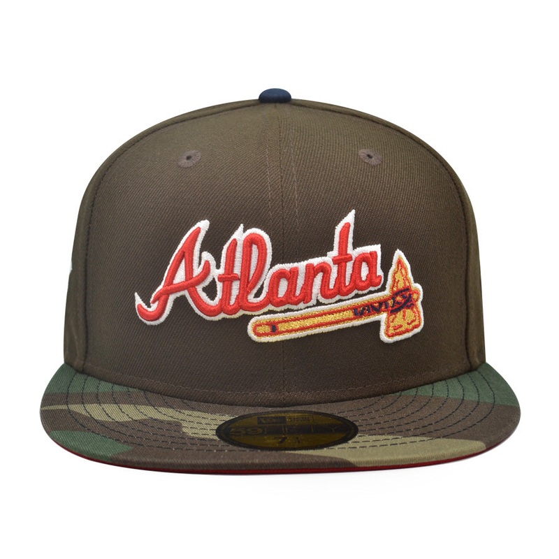 New Era Atlanta Braves 1999 World Series Walnut Brown/Woodland Camo 59FIFTY Fitted Hat