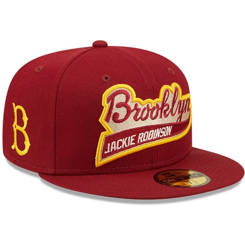 New Era x Lids HD  Brooklyn Dodgers Cardinal Sunshine 2022 59FIFTY Fitted Cap