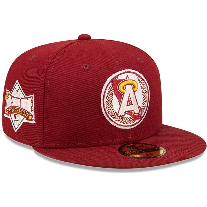 New Era x Lids HD  California Angels Cardinal Sunshine 2022 59FIFTY Fitted Cap