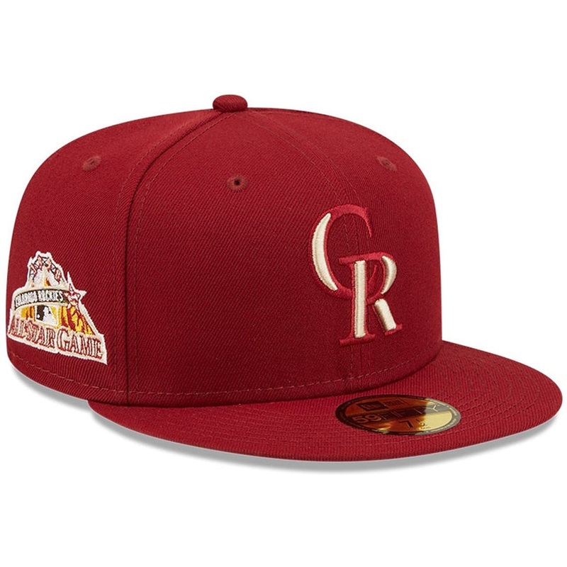 New Era x Lids HD  Colorado Rockies Cardinal Sunshine 2022 59FIFTY Fitted Cap