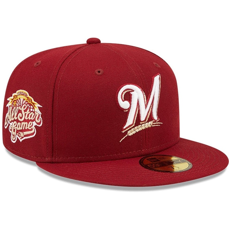 New Era x Lids HD  Milwaukee Brewers Cardinal Sunshine 2022 59FIFTY Fitted Cap
