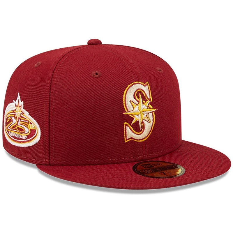 New Era x Lids HD  Seattle Mariners Cardinal Sunshine 2022 59FIFTY Fitted Cap