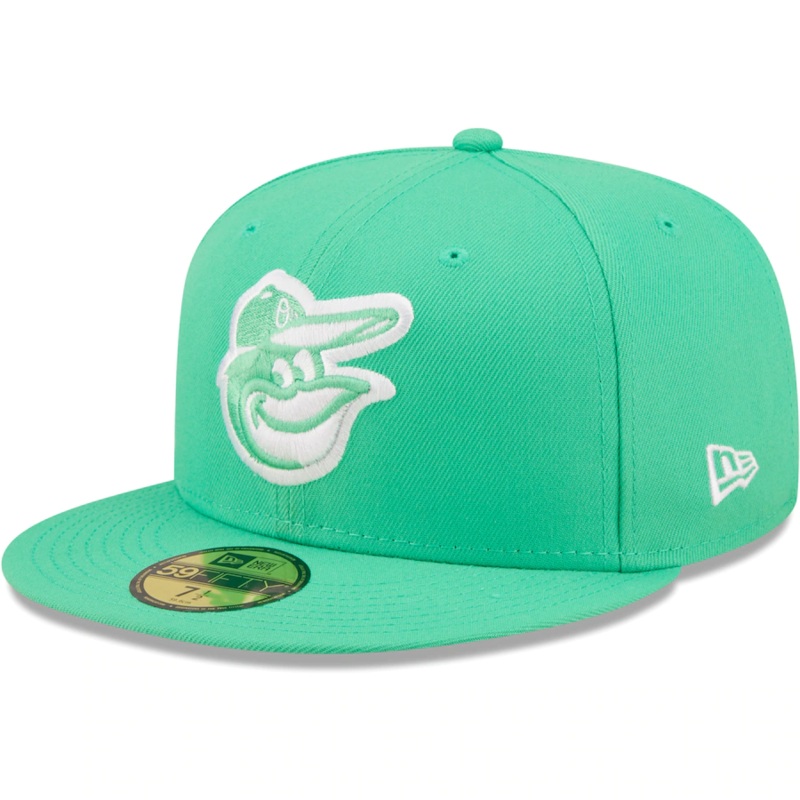 New Era Baltimore Orioles  Island Green Logo White 59FIFTY Fitted Hat