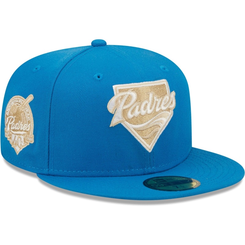 New Era Blue Stone San Diego Padres 40th Anniversary Undervisor 59FIFTY Fitted Hat