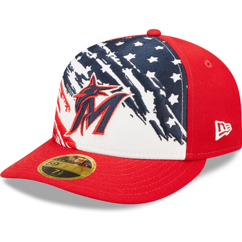 New Era  Miami Marlins Independence Day 2022 Low Profile 59FIFTY Fitted Hat