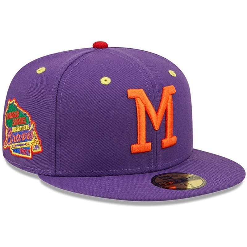 New Era x Lids HD  Milwaukee Braves ROYGBIV 2.0 59FIFTY Fitted Cap